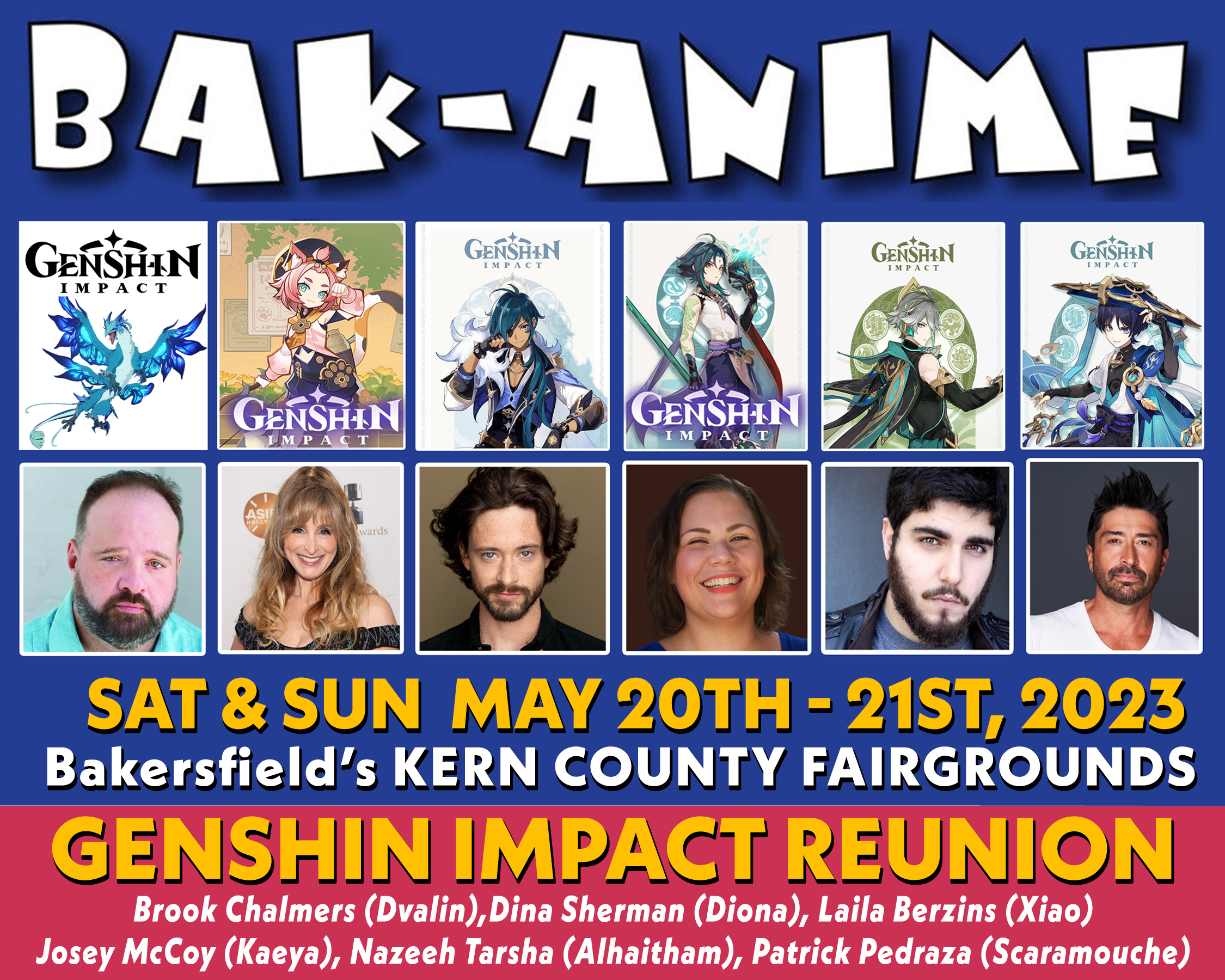 All Genshin Impact cast members you could meet in SAC Anime 2024 - Spiel  Anime